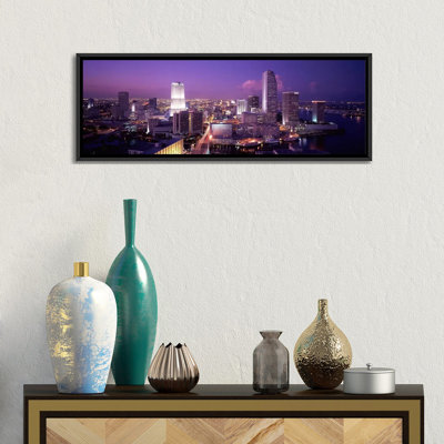 « view high angle of a city, miami, floride », reproduction de photo sur toile