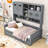 Wooden Daybed with Shelves and 2 Drawers-1443420130-1443420128
