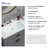 35 in. W x 20 in. D White Ceramic Rectangular Bathroom Vanity Top with Single Sink Only