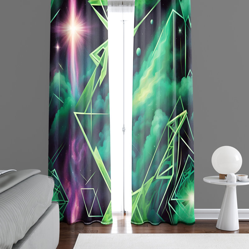 Paire de rideaux semi-transparents en polyester Ellayne, L 20 po x L 52 po