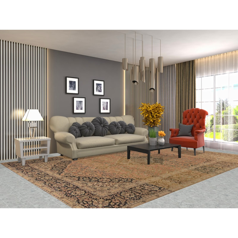 Tapis traditionnel floral 8 x 12