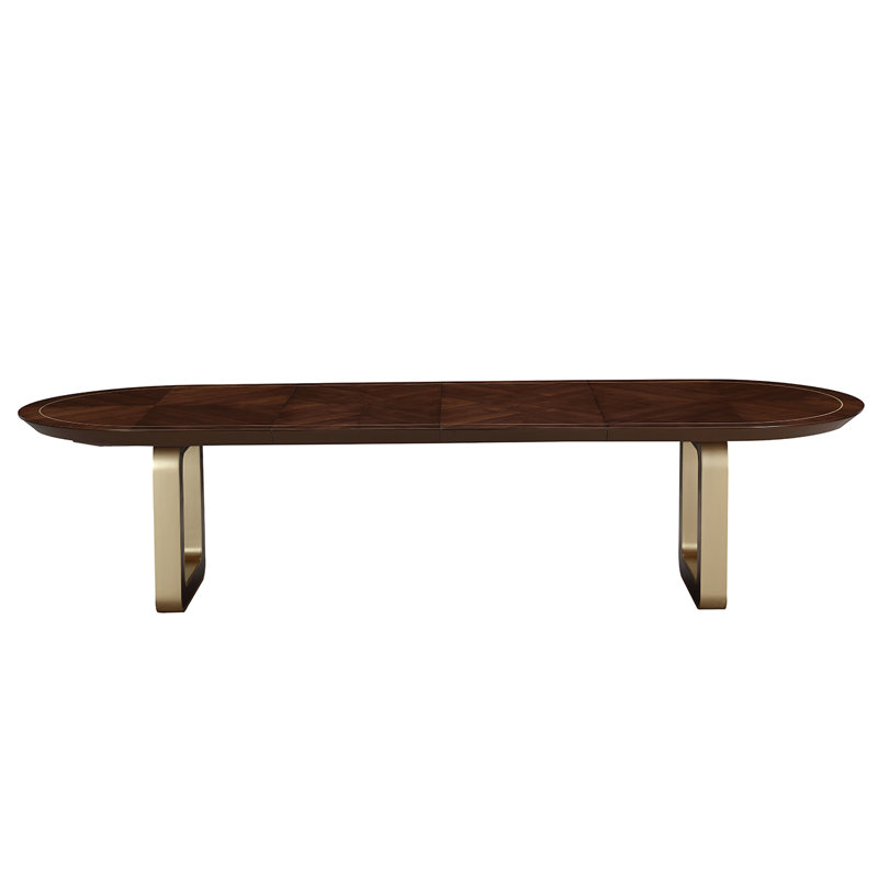 Houston Extendable 80" Oval Dining Table - Walnut