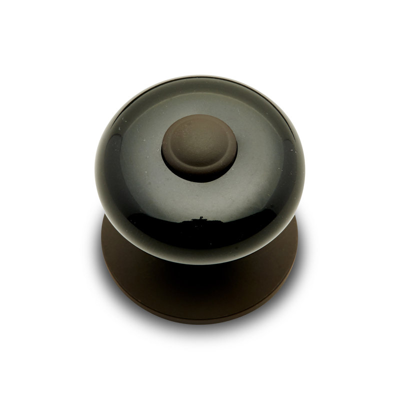 CK Series Diameter Mushroom Knob, 1.25" H x 1.25" W x 1.38" D, Black / Oil Rubbed Bronze