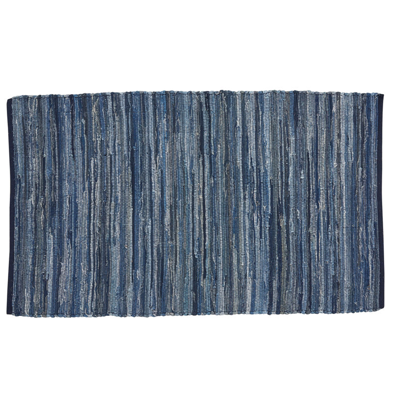 Tapis de couloir Breakwater Bay Indigo Chindi, Rectangle 3 pi x 5 pi