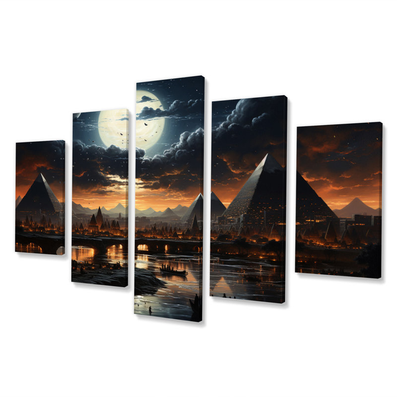 Égypte, pyramide céleste du ciel, 5 pièces