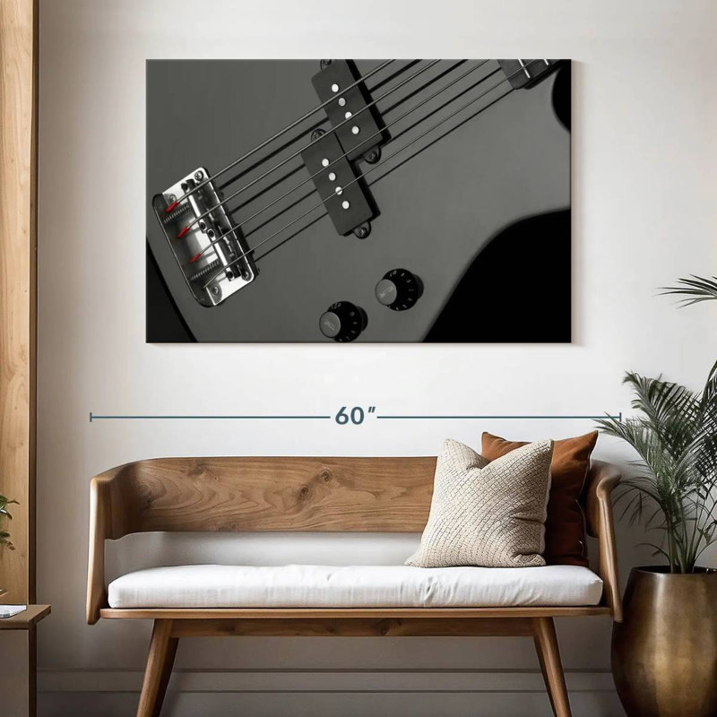 Bass Guitar, 32" H x 48" W