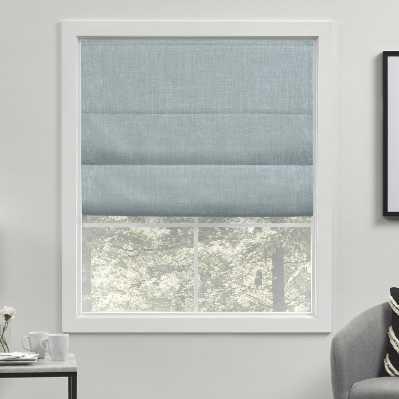 Store romain occultant 100% Exclusive Home Acadia, Turquoise, l 27 po x L 64 po