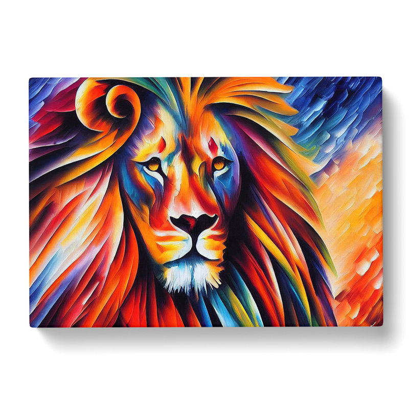 Lion Painting Vol.1 Abstract - Wrapped Canvas, 40cm H x 60cm W x 3cm D