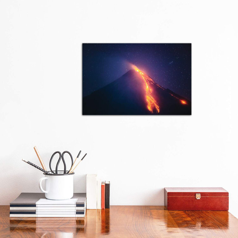 Volcanic Eruption I 1 Piece Wrapped Canvas Wall Art, 30.48 cm H x 45.72 cm W