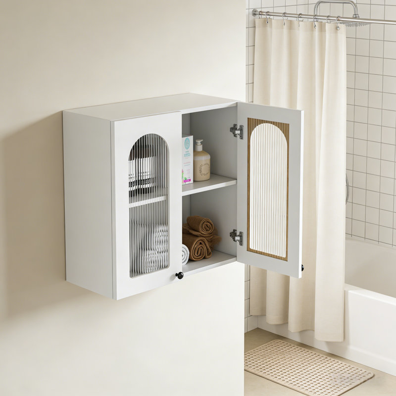 Armoire murale 2 portes en verre