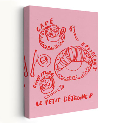 Petit déjeuner Doodles I, art abstrait français