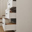 Commode 3 tiroirs H 34,4 po avec pieds en bois massif-940859337