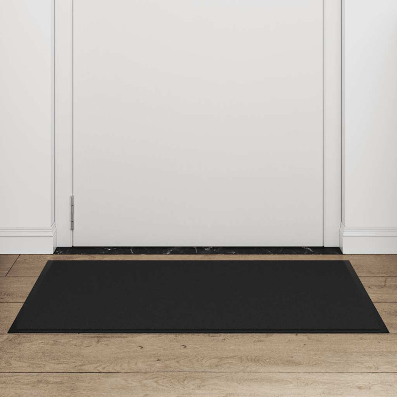 Non-Slip Indoor / Outdoor Door Mat, 60cm W x 90cm L, Black