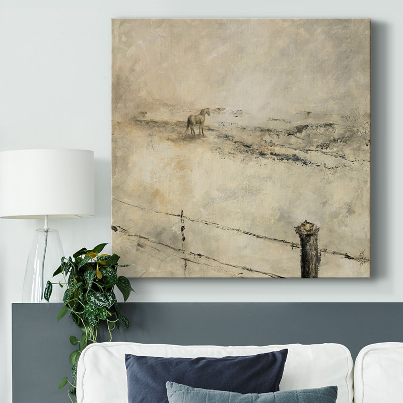 Vauge Fence-Gallery Wrapped Canvas, 24" H x 24" W x 1.5" D