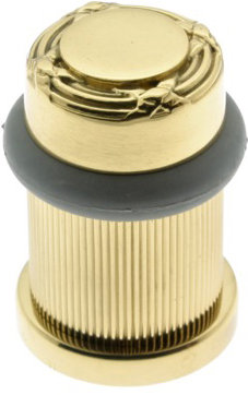 Solid Brass Floor Mount Stop, Polished Brass