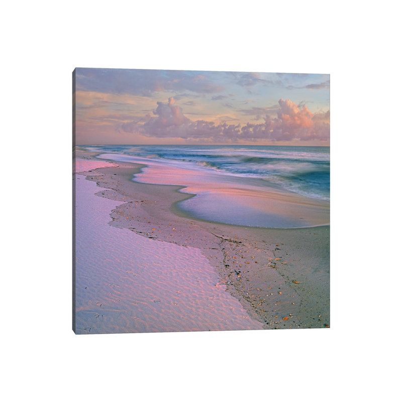 Beach at Sunrise, Gulf Islands National Seashore, Florida 1 Piece Wrapped Canvas Wall Art
