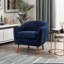 Chaise d'appoint Mid-Century moderne en chenille 1pc-152567258