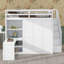 Lit double avec placard intégré, bureau et étagère-411966535
