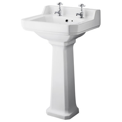 Nuie Richmond White Vitreous China Rectangular Sink with Overflow