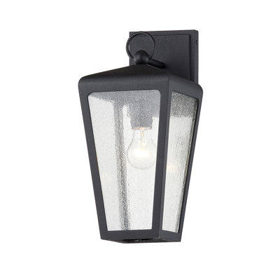 1 - Light Dimmable Textured Black Flush Mount