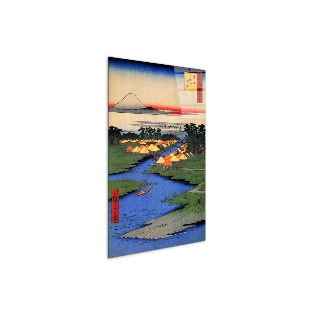"Horie and Nekozane" by Hiroshige Utagawa 53×79.5 cm CrystalArt Acrylic Glass Effect, Lightweight Ready to Hang