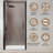 34"-36"W X 72"H Semi-Frameless 180° Rotatable Pivot Shower Door With 1/4 Inches Tempered Glass-120349518