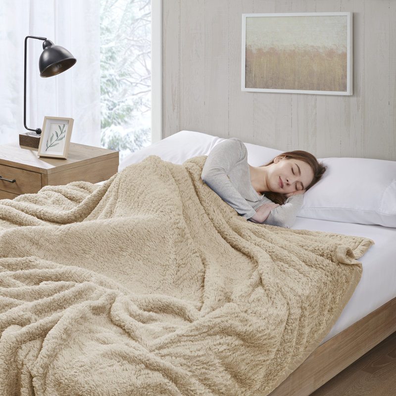 Burlington Berber Cozy Soft Blanket, Full/Queen, Tan