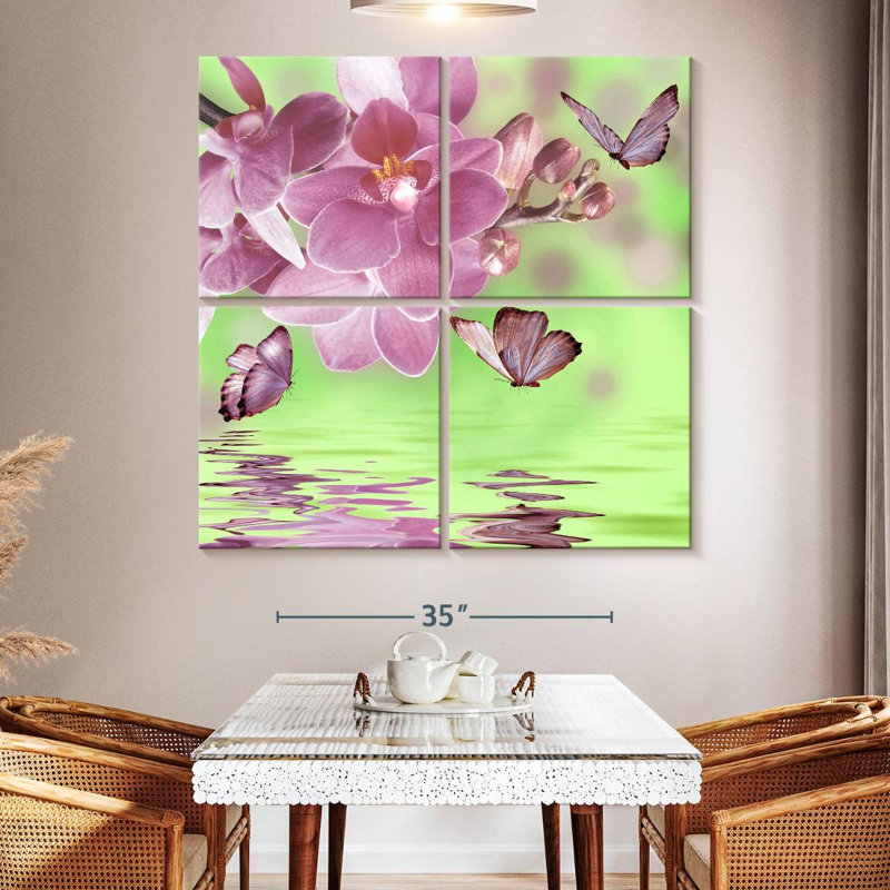 Fleurs d'orchidées Harnek, H 50 po x l 50 po