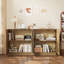Buffet en bois avec crédence de rangement naturelle à 4 portes avec tablettes réglables
