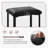 Modern Counter Height Bar Stools Set, PU Leather Upholstered Kitchen Island Stools with Footrest & Metal Frame