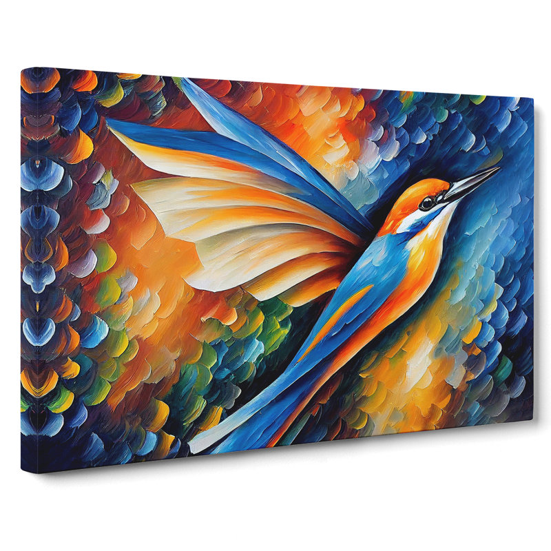 Kingfisher Bird - Wrapped Canvas, 35cm H x 50cm W x 3cm D