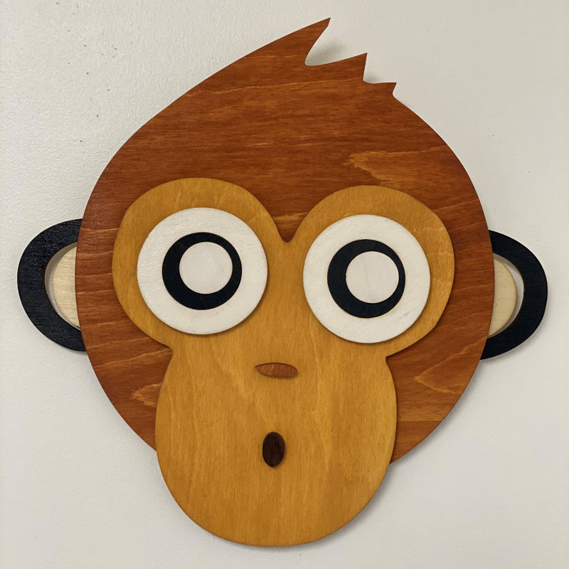Décoration murale visage de singe 3D