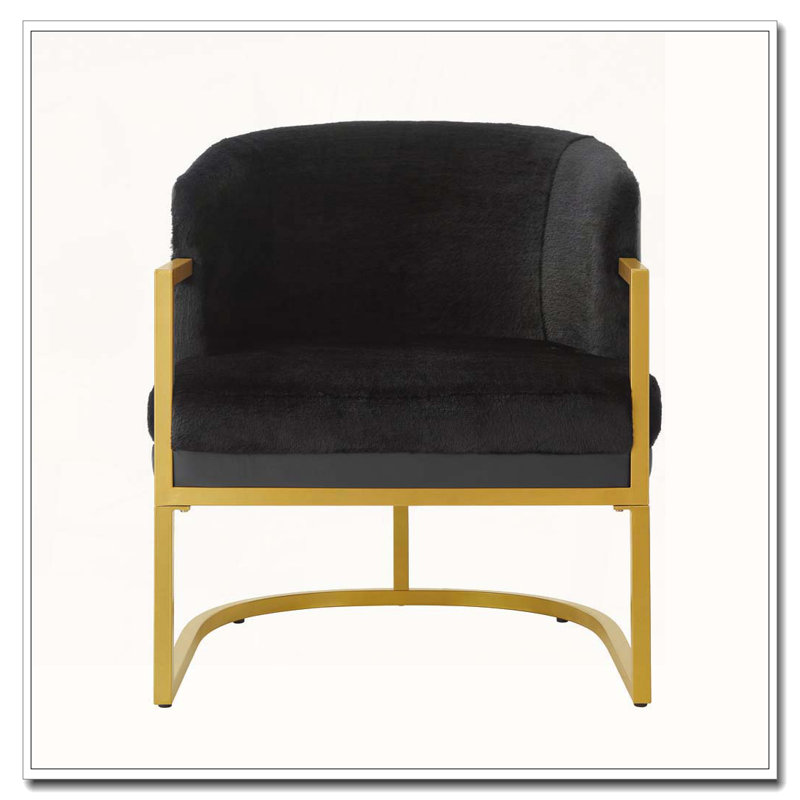 Chaise de lecture rembourrée Modern, Noir