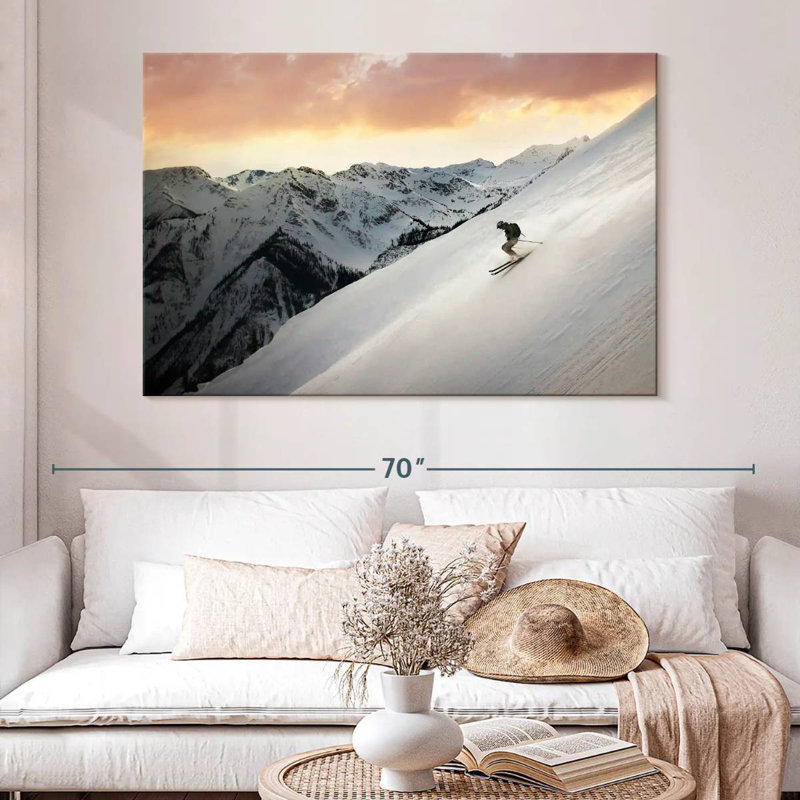 Sireci Skiing Alone, 34" H x 51" W
