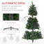 Arbre de Noël artificiel, arbre de Noël avec embouts de branches, ouverture automatique, décoration des Fêtes avec base en acier pour bureau à domicile, vert-1233387681-1233387682