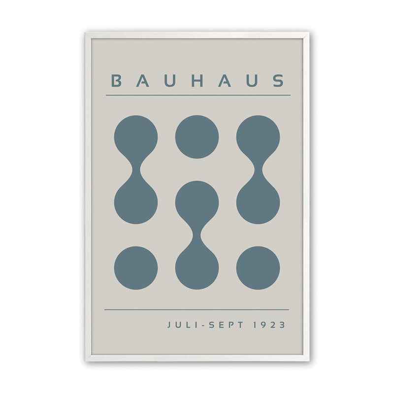 Tempête de Bauhaus bleu, impression I, Reproduction encadrée sans passe-partout, Blanc opaque, 15" H x 12" W