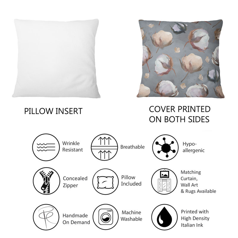 Floral Throw Pillow
