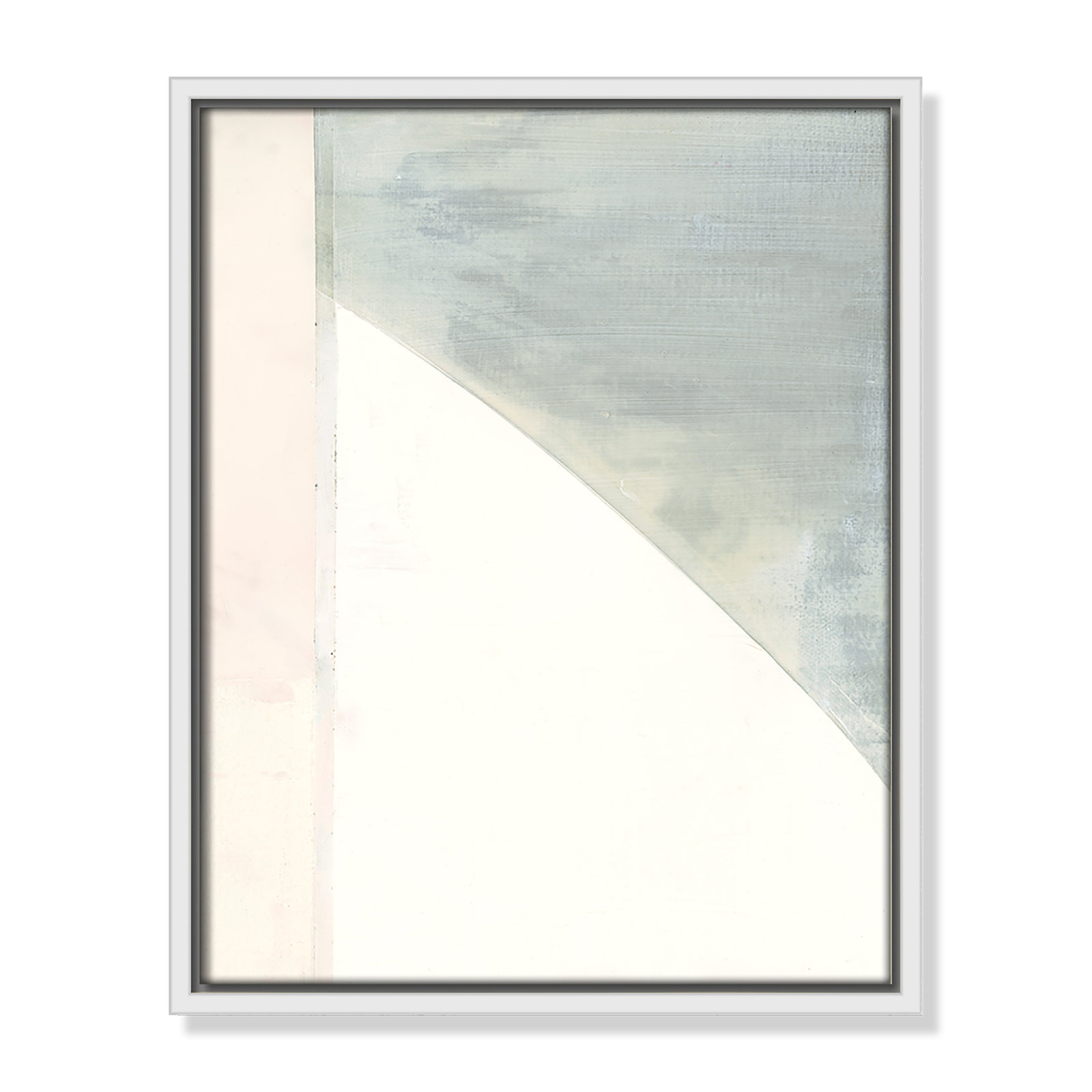 Alexandria "In Neutral I" Painting by Cartissi, White Framed Canvas, 15.5" H x 12.5" W x 2" D