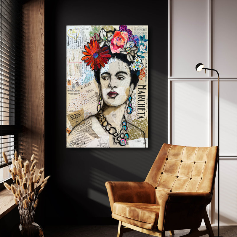 «Fabulous Frida» par St Hilaire Elizabeth, art mural en verre acrylique, H 36 po x l 24 po x P 0,2 po