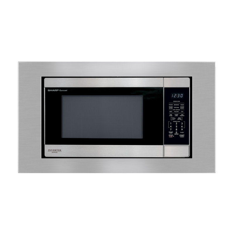 Ensemble de garniture de four à micro-ondes encastré 30 po Sharp SKM166430LS, en acier inoxydable, compatible avec le SMC1664KSC de Sharp®, standard et encastré