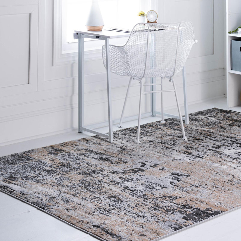 Brown Area Rug, Rectangle 3'3" x 5'3"