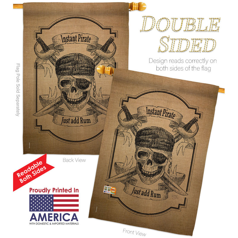 Double Sided 40'' H x 28'' W Polyester House Flag