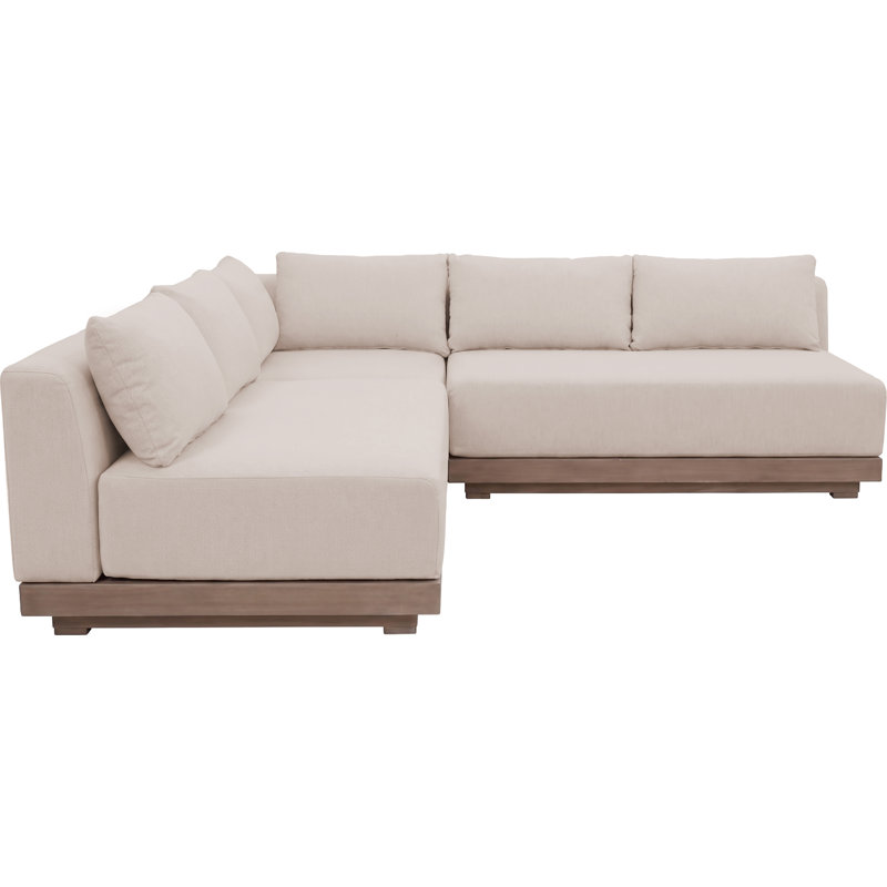 Canapé modulaire d'extérieur Solace, 5, Beige, Symmetrical