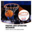 Jante de basketball murale avec filet, cerceau standard en fer robuste de 18 pouces pour une utilisation intérieure et extérieure, orange