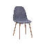 Ensemble de 4 chaises de salle à manger en bois avec pieds en métal-133418326