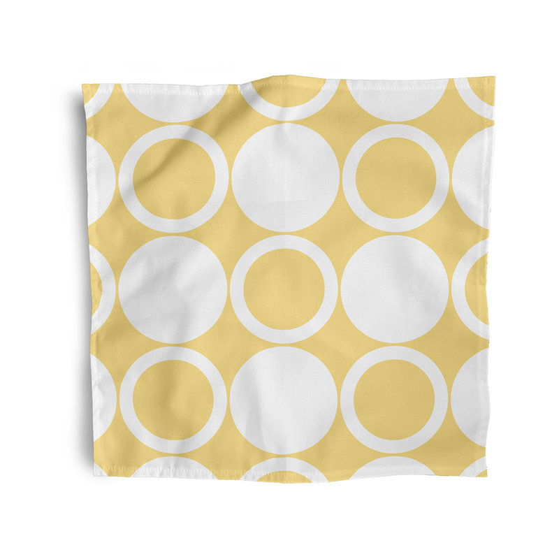 Laraib Mod Circles Napkins, Yellow