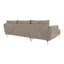 Modern L-Shape Corner Sofa Kimo with Silver Metal Legs-69378164-69378158