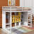Twin-Size Wooden Loft Bed Featuring Integrated Wardrobe, Shelves And Staircase-1851700157