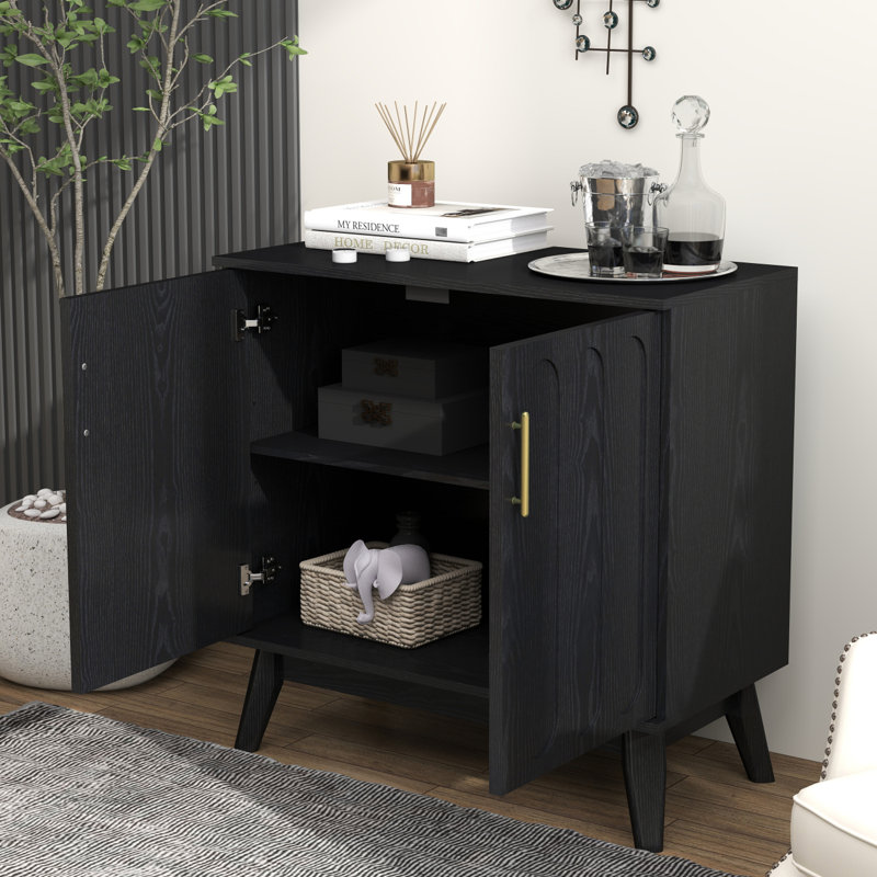 Buffet cannelé à motif géométrique pour meuble télé