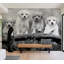 Murale animaux pelez et collez - Quatre chiots-989479456